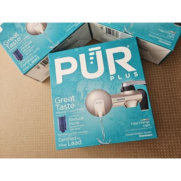 Lot Of 3 PUR Plus Faucet Filtration System Champagne - Picture 4 of 13